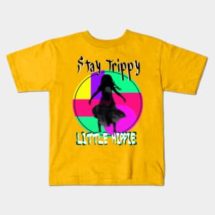 Stay trippy little hippy - Rainbow witch design Kids T-Shirt